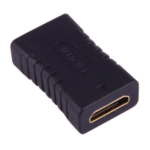 Mini HDMI Female to Mini HDMI Female adapter (Gold Plated) (Black)