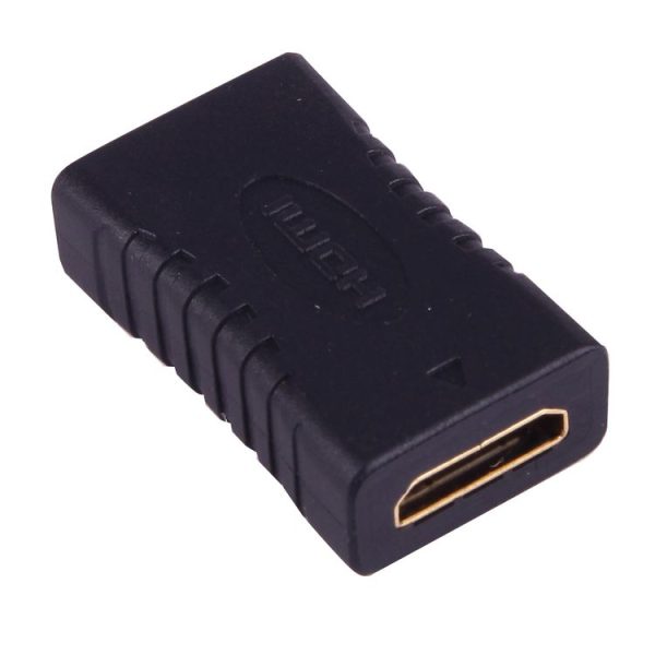 Mini HDMI Female to Mini HDMI Female adapter (Gold Plated) (Black) - Image 4