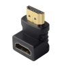 HDMI 19Pin Male to HDMI 19Pin Female 90-degree Angle Adaptor (Gold Plated) (Black) - Image 2