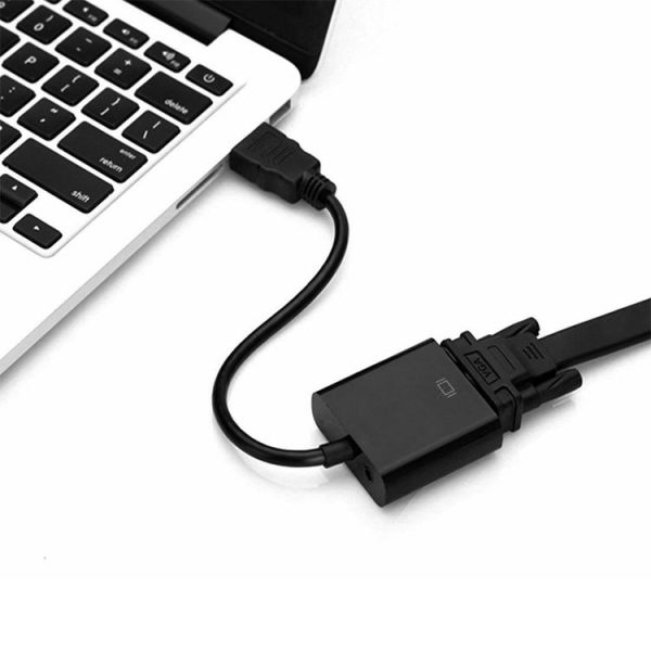 20cm HDMI 19 Pin Male to VGA Female Cable Adapter (White) - Image 5