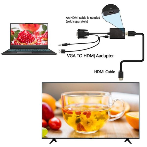 VGA + Audio to Full HD 1080P HDMI Video Converter Box Adapter for HDTV - Image 5