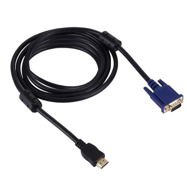 HDMI Male to VGA Male 15PIN Video Cable (Black) - Image 2