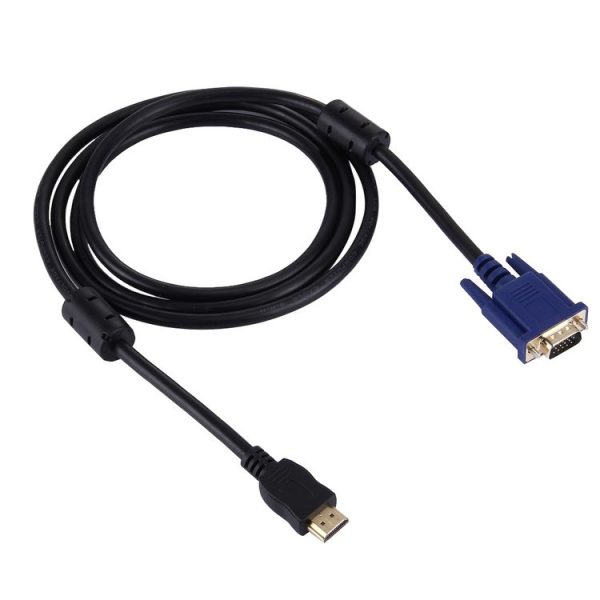 1.8m HDMI Male to VGA Male 15PIN Video Cable (Black) - Image 2