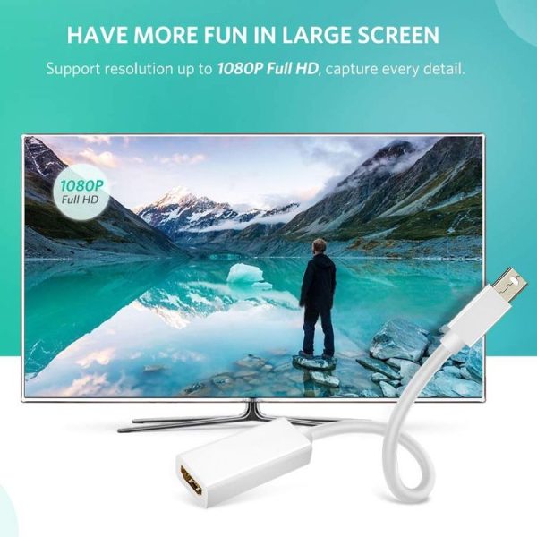 Full HD 1080P Mini DisplayPort Male to HDMI Female Port Cable Adapter, Length: 20cm - Image 5