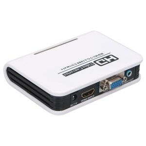 1080P HDMI to VGA adapter Digital to Analog Video Audio Converter Cable for Xbox 360 PS3 PS4 PC Laptop TV Box Projector (White)
