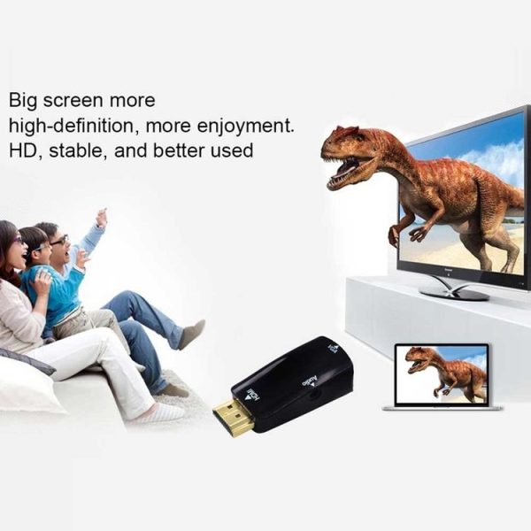 Full HD 1080P HDMI to VGA and Audio Adapter for HDTV / Monitor / Projector (Black) - Image 10