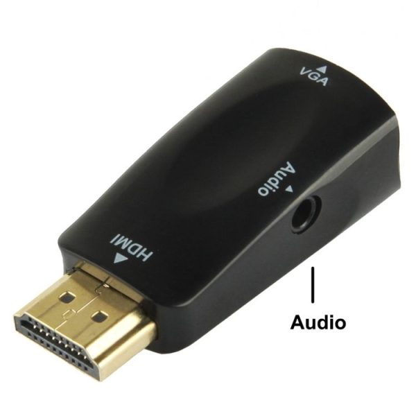 Full HD 1080P HDMI to VGA and Audio Adapter for HDTV / Monitor / Projector (Black) - Image 2