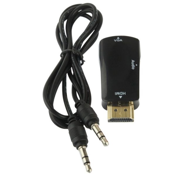 Full HD 1080P HDMI to VGA and Audio Adapter for HDTV / Monitor / Projector (Black) - Image 3