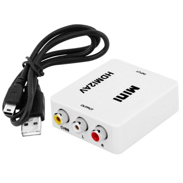 VK-126 MINI HDMI to CVBS / L+R Audio Converter Adapter (Scaler) (White) - Image 4