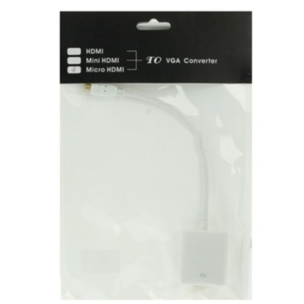 22cm Micro HDMI Male to VGA Female Video Adapter Cable, Support Full HD 1080P - Image 3