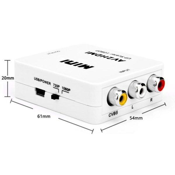 Mini CVBS / L+R Audio to HDMI Converter Adapter - Image 3