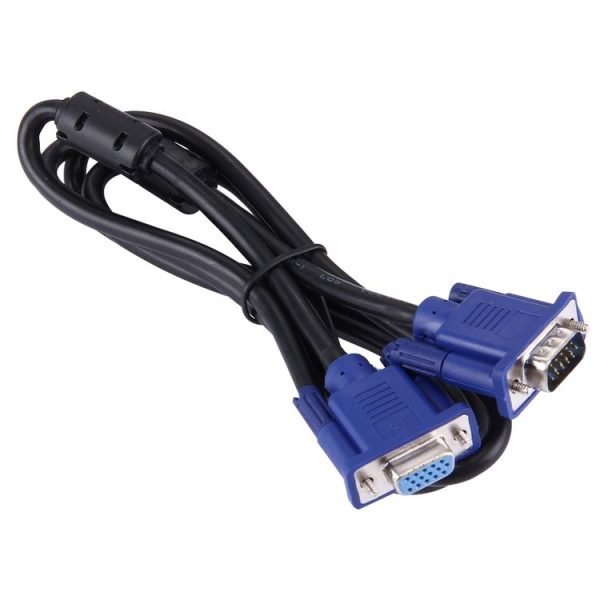 1.5m Good Quality VGA 15 Pin Male to VGA 15 Pin Female Cable for LCD Monitor, Projector, etc - Image 2
