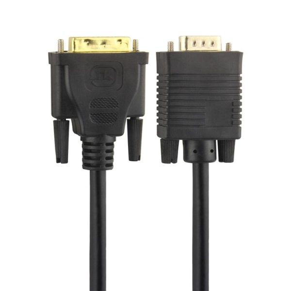 VGA 15Pin Male to DVI 24+5 Pin Male Cable 1.5M (Black) - Image 2
