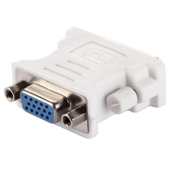 DVI 24+1 Pin Male to VGA 15Pin Female Adapter (White) - Image 3