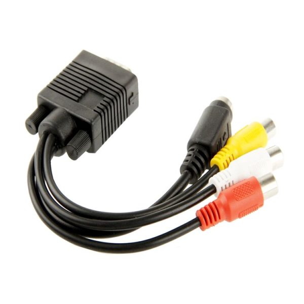 VGA to S-Video AV RCA TV Converter Cable Adapter with 2 Audio Cable - Image 3