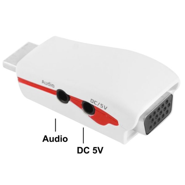 Full HD 1080P HDMI to VGA Adapter for Power and Audio - Image 3