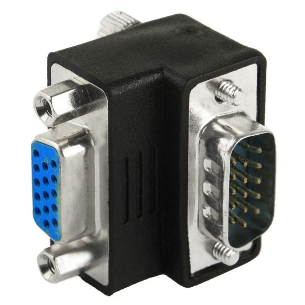 90 Degree VGA 15 Pin Male to Female Right Angle Adapter - Image 3