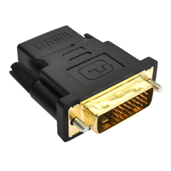 DVI-D 24+1 Pin Male to HDMI 19 Pin Female Adapter for Monitor / HDTV - Image 2
