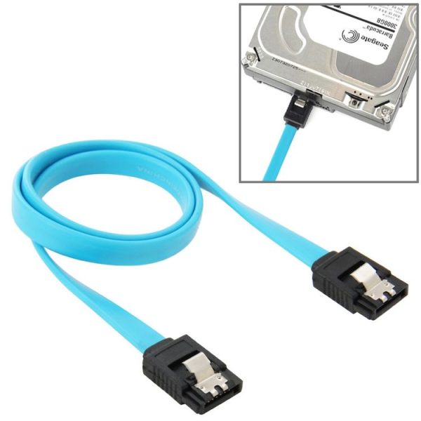 7 Pin SATA 3.0 Female to 7 Pin SATA 3.0 Female HDD Data Cable, Length: 50cm (Blue)