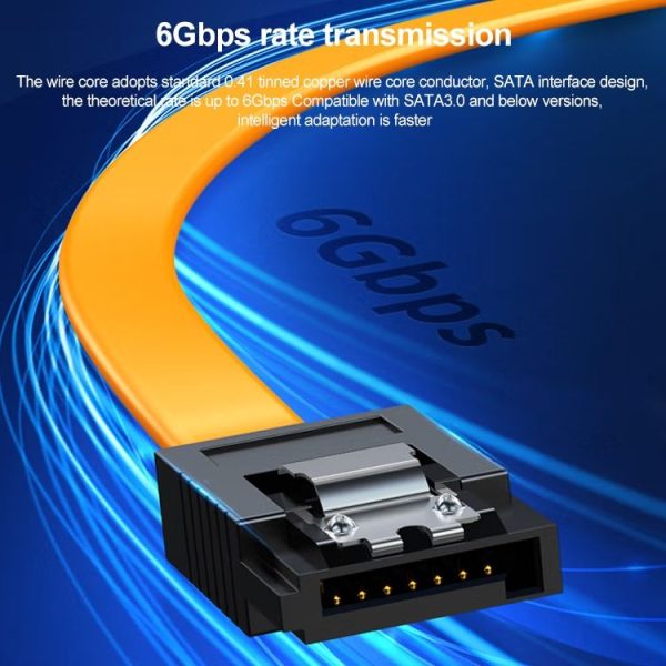 Serial SATA Data Cable, With Metal Clip, Length: 40cm - Image 4