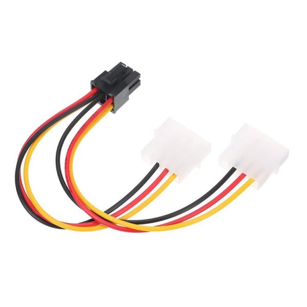 6 Pin Male to 2 x 4 Pin Female Power Cable, Length: 17.5cm - Image 3