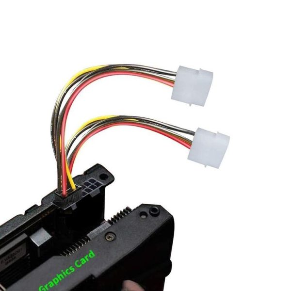 6 Pin Male to 2 x 4 Pin Female Power Cable, Length: 17.5cm - Image 6