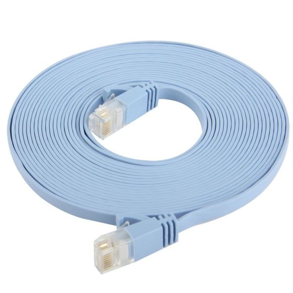 CAT6 Ultra-thin Flat Ethernet Network LAN Cable, Length: 5m (Baby Blue) - Image 4