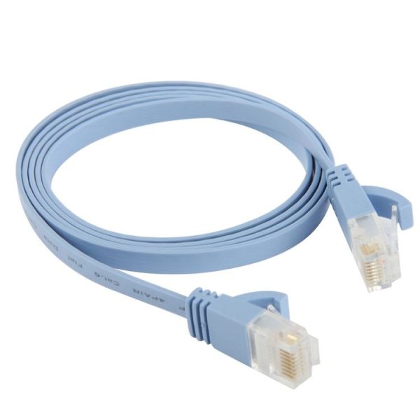 CAT6 Ultra-thin Flat Ethernet Network LAN Cable, Length: 1m (Baby Blue) - Image 4