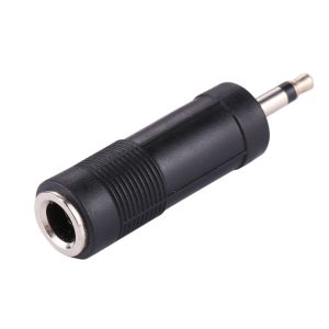 3.5mm Male Jack to 6.35mm Female Jack Adapter (Black)
