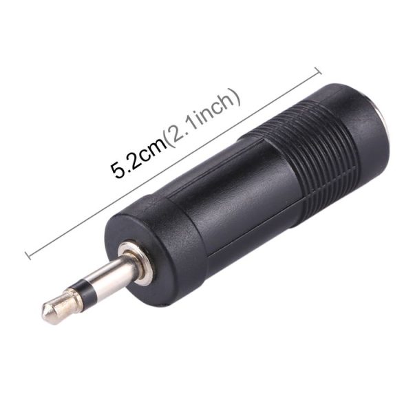 3.5mm Male Jack to 6.35mm Female Jack Adapter (Black) - Image 3