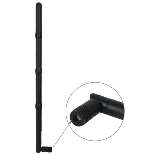 Wireless 15DBi RP-SMA Male Network Antenna (Softcover Edition) (Black)