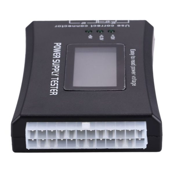Digital LCD Display PC Computer 20 / 24 Pin Power Supply Tester Checker Power Measuring Diagnostic Tester Tool (Black) - Image 4