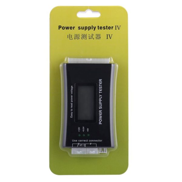 Digital LCD Display PC Computer 20 / 24 Pin Power Supply Tester Checker Power Measuring Diagnostic Tester Tool (Black) - Image 6
