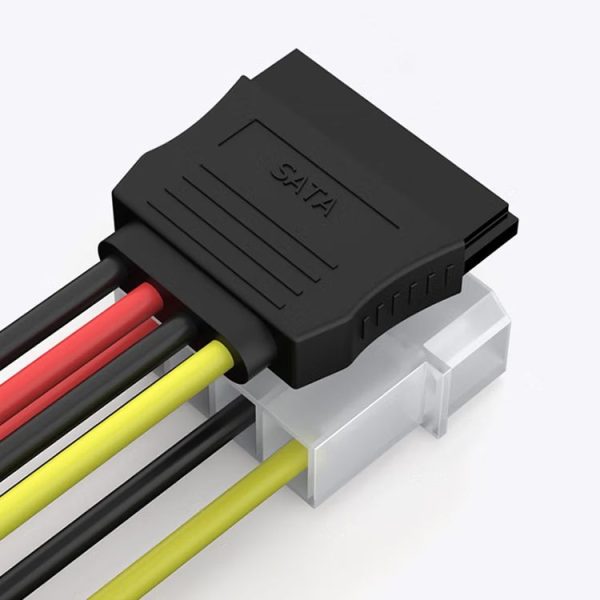 4 Pin IDE to Serial ATA SATA Power Adapter (15cm), Material: Cu - Image 3