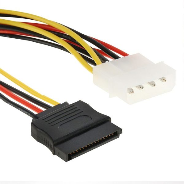 2 x 15 Pin to 4 Pin to 4 Pin Serial SATA Power Adapter Cable, Core Material: Aluminium + Magnesium, Length: 18cm - Image 2