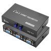 2 Port VGA Switch Box, 2 In 1 Out For LCD PC TV Monitor - HD15 (FJ-15-2C) (Black)