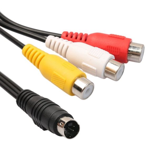 4-pin S-Video TV to RCA Converter AV female Cable Adapter, Length: 20cm - Image 2