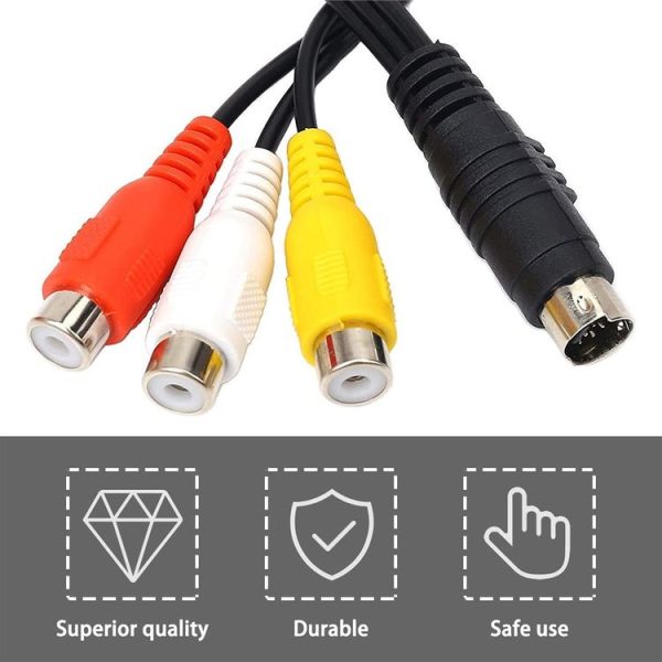 4-pin S-Video TV to RCA Converter AV female Cable Adapter, Length: 20cm - Image 3