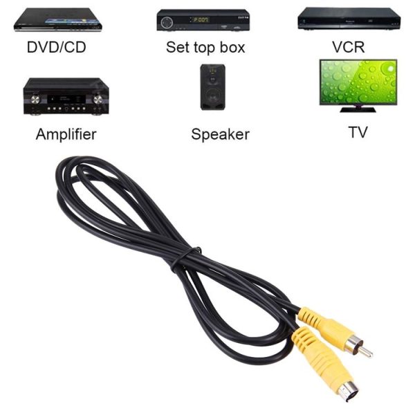 1.5m 4 Pin S-VIDEO TV to RCA AV Converter Adapter Cable - Image 3