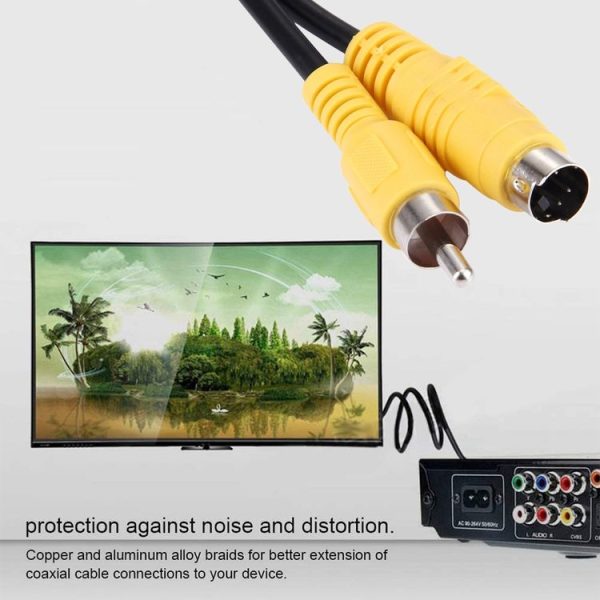 1.5m 4 Pin S-VIDEO TV to RCA AV Converter Adapter Cable - Image 4