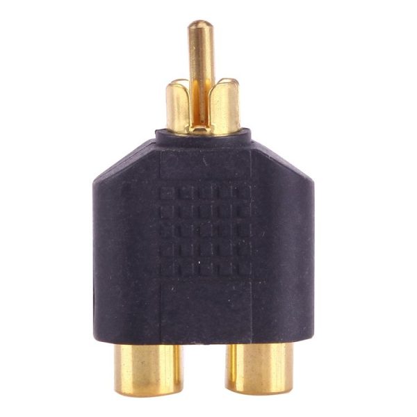 RCA plug to 2x RCA Sockets (Gold Plated) - Image 2
