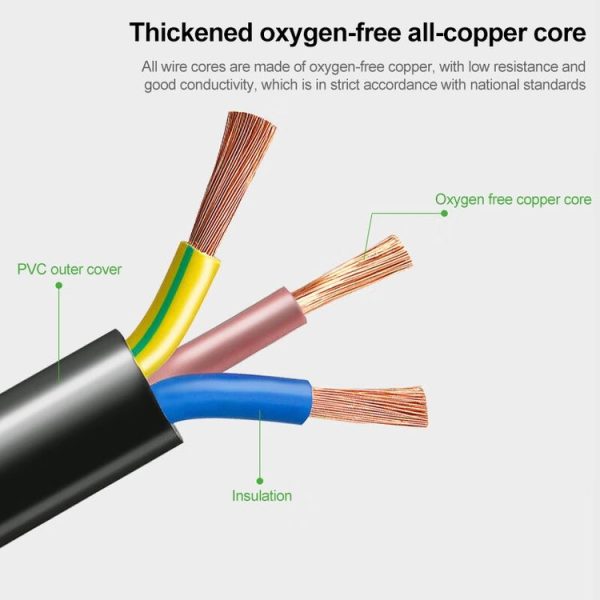 3 Prong Style Brazil AC Power Cord, Length: 1.2m (OD5.5) - Image 3