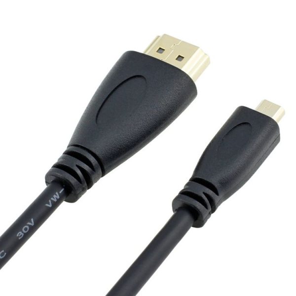 1.5m Micro HDMI to HDMI 19 Pin Cable, 1.4 Version (Black) - Image 4