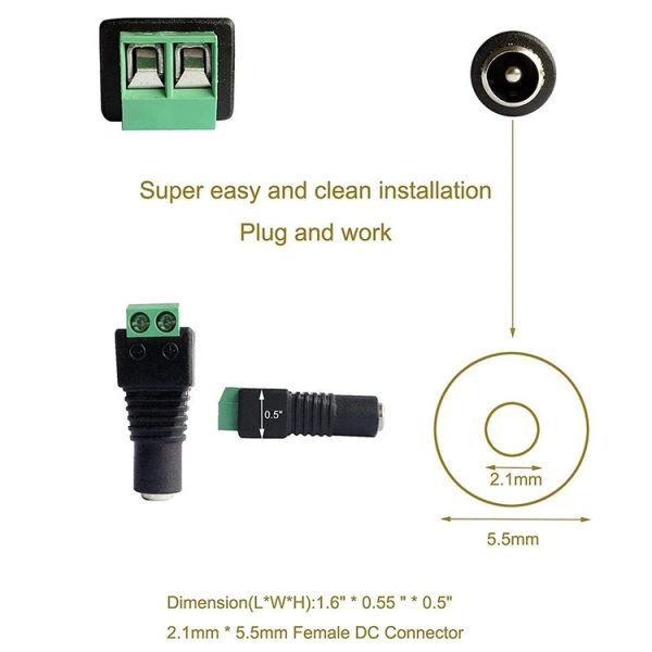 10 PCS CCTV DC Power Female Jack Connector - Image 4