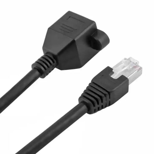 RJ45 Female to Male Cat Network Extension Cable, Length: 1.5m (Black) - Image 3