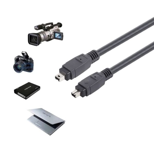 Firewire IEEE 1394 4Pin Male to 4Pin Male Cable, Length: 1.8m - Image 4