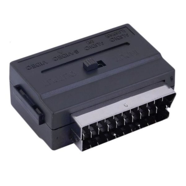 RGB Scart Male to S Video and 3 RCA Audio Adaptor (Black) - Image 2