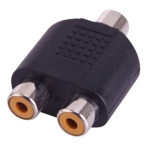 RCA Female to 2 RCA Female Adapter (Black)
