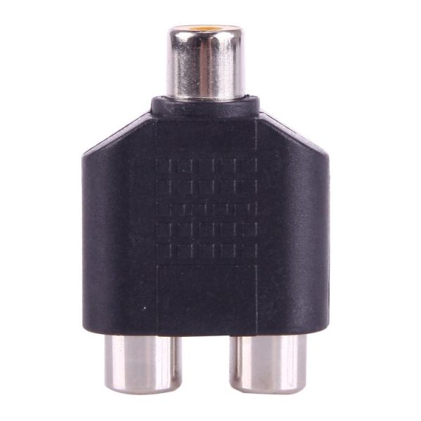 RCA Female to 2 RCA Female Adapter (Black) - Image 2