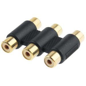 Gold-plated RGB Female to Female Connector (Black)